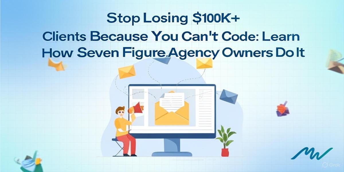 Stop Losing $100K+ Clients Because You Can't Code: Learn How Seven Figure Agency Owners Do It image