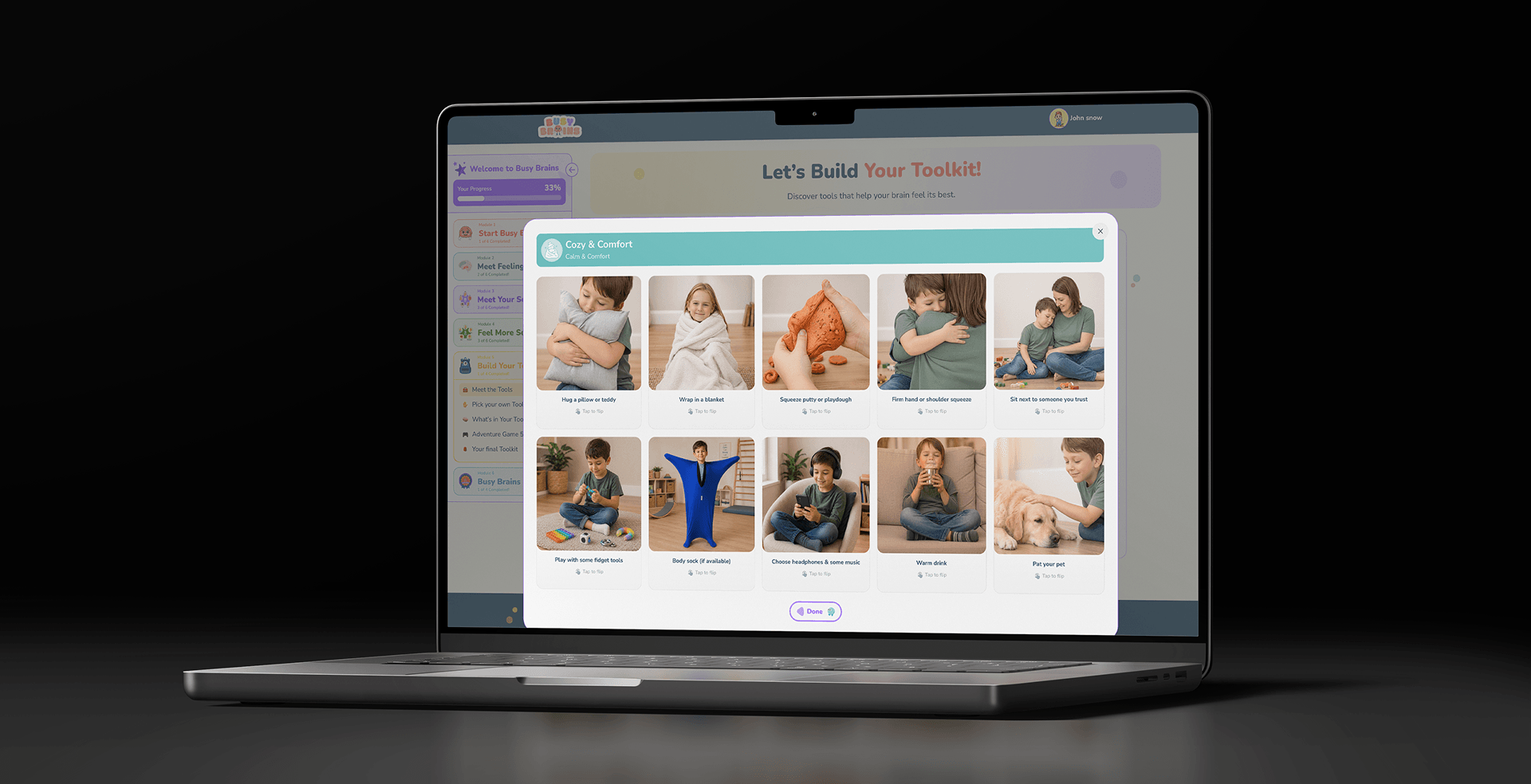 Busy Brains interactive learning platform