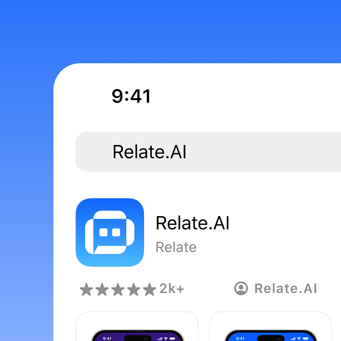 Relate AI mobile app held in hand