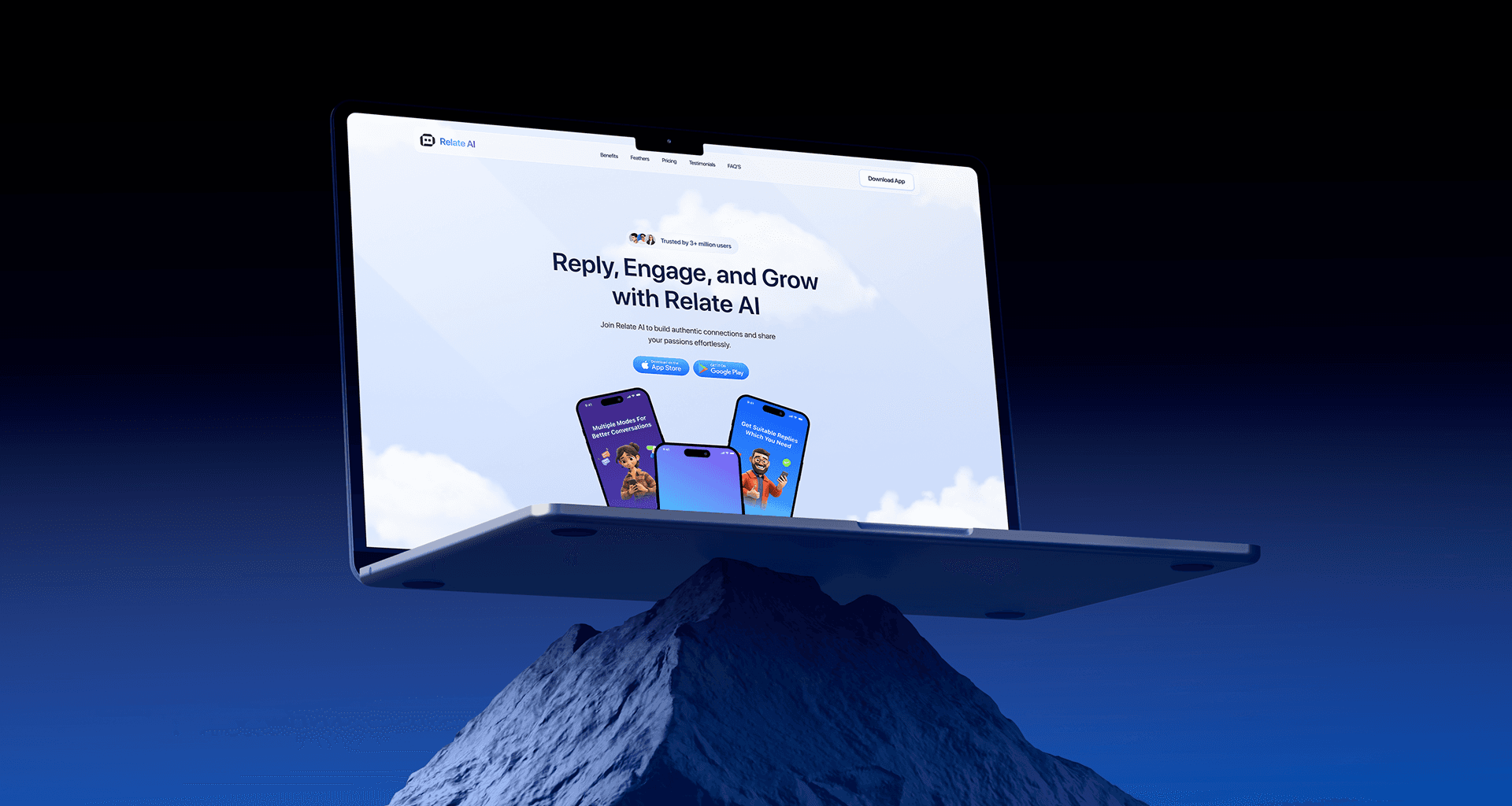 Relate AI microsite builder dashboard